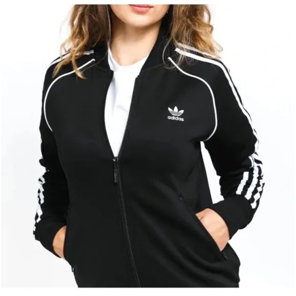 NEW ADIDAS ORIGINALS WOMEN'S SUPERSTAR TREFOIL TRACK JACKET SIZE XS #GD2374